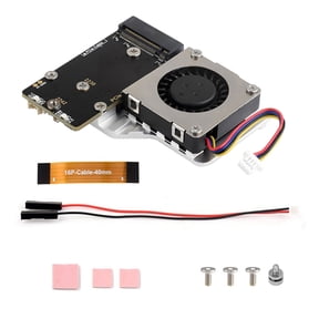 Sinyiin M.2 NVMe SSD Shield with Integrated Cooling and PoE Support for Raspberry Pi 5