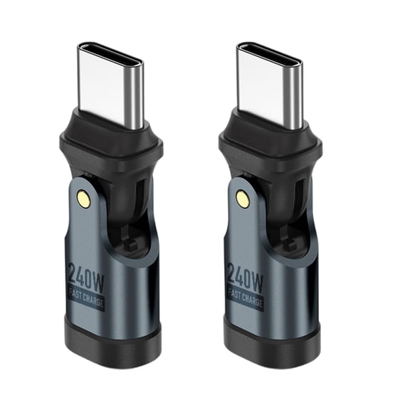 Sinyiin Metal USB C 90 Degree Adapter 240W PD Fast Charging With Secure E Mark Chip Technology