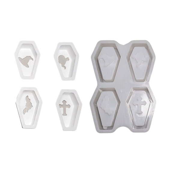 Sinyiin Multipurpose Coffin Shape Mold Flexible Silicone for Projects Halloween Decors