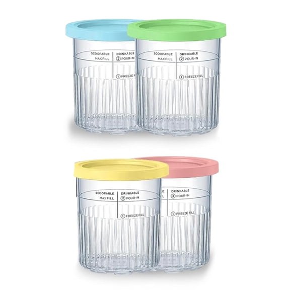 Sinyiin NC501 Series Yogurt Container Tubs Food Freezer Ice Cream Pints Cups Maker Replacements Storage Jar with Lids