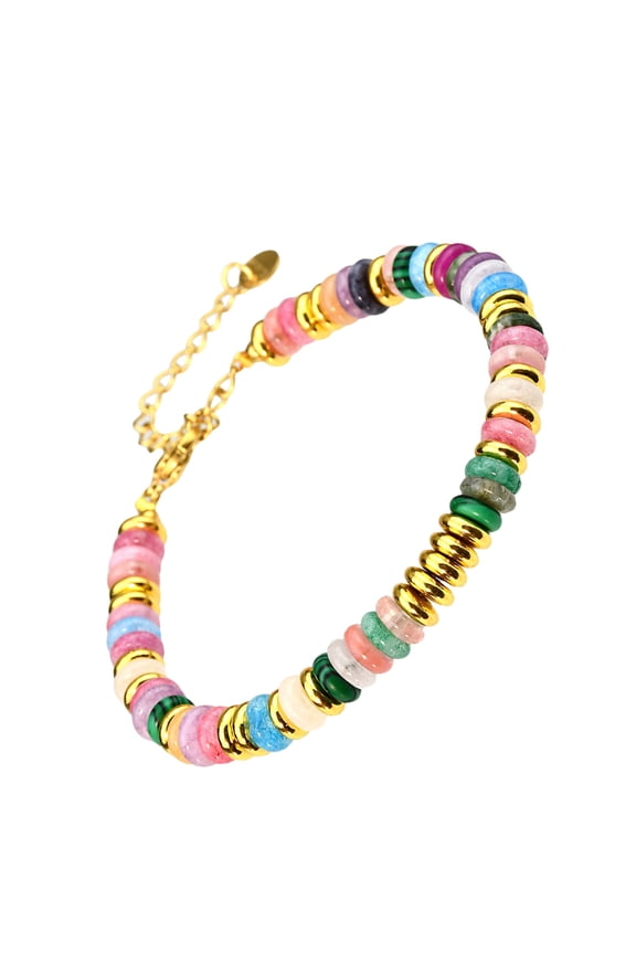 Natural Stone Beaded Bracelet for Women Waterproof Wristchain Fashion Jewelry