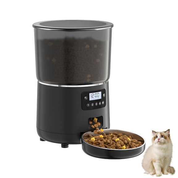 Sinyiin One Button Operate Automatic Cats Feeder 4L Capacity for Simple Feeding Control