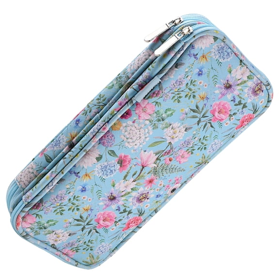 Sinyiin Oxfords Knitting Needle Organizers Water Resistant Zippers Closures Portable Craft Storage Case for Yarns Accessories