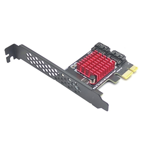 Sinyiin PCIE 1X GEN3 to SATA3.0 Expansion Card 6Gbps Internal 2 Port 6Gbps Speed Controller