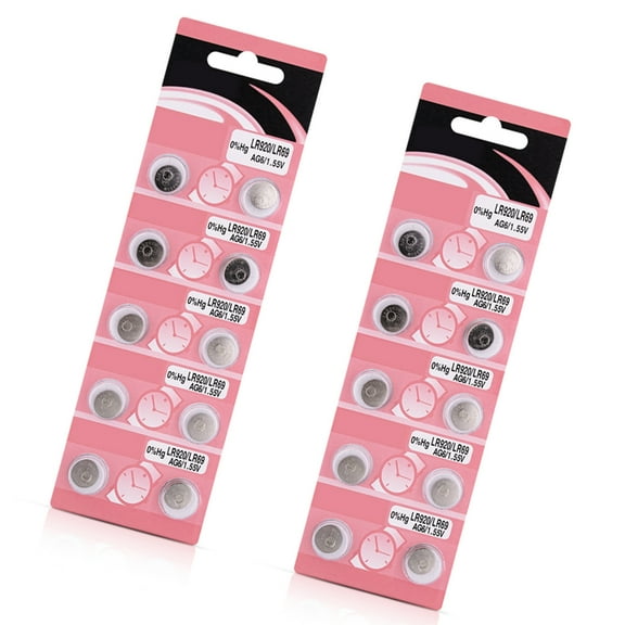 Sinyiin Pack Of 10/20 AG6 LR920 Batteries LR920 AG6 Alkaline Button Cell Batteries For Watches, Calculators, Mini Lights