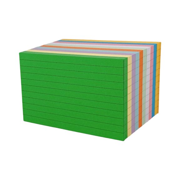 Sinyiin Pack of 10 Lined Notepads Stick Note Strong Adhesive Colorful Note Pad Set