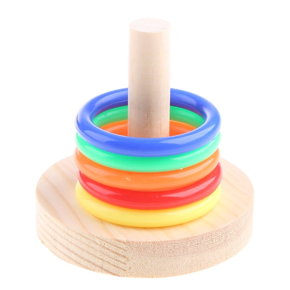 Sinyiin Parrot Intelligence Toys for Parakeet Cockatiel Macaw Parrot Mini Ringtoss Set