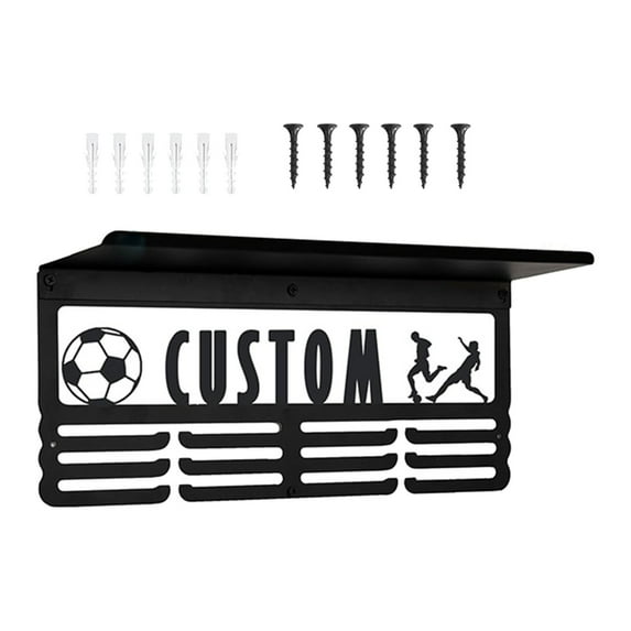 Sinyiin Personalize Sports Achievement Organizers Metal Wall Rack