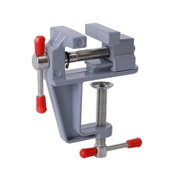 Sinyiin Portable Anodized Benches Vise Clamp Tool with Adjustable Jaw Clamp Tool for Crafting Model Making and Workshop Use