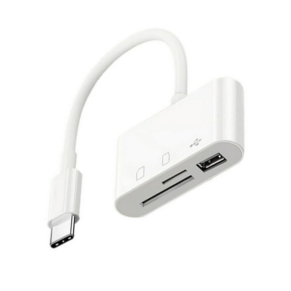 Sinyiin Portable USB C to Memory Card Reader Adapter for Quick Data Transfer MultiFunction Card Reader Safety, Durability