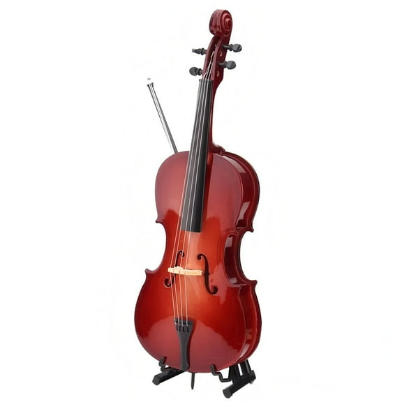 Sinyiin Practical Decorative Small Classical Cello Replicas Wood Construction with Base