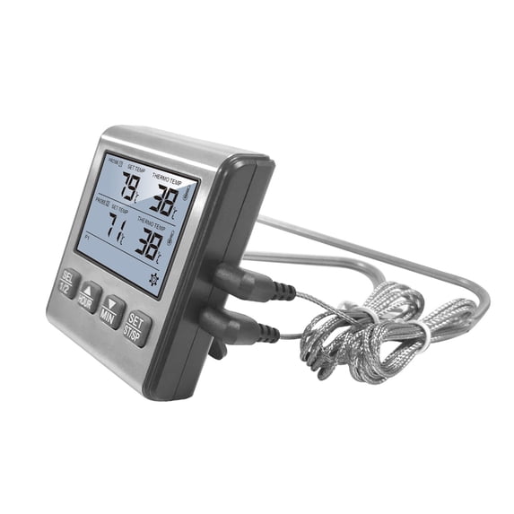 Fast Timer Grilling Sinyiin Precisions Grilling Thermometers 2 Probe Timer Alarm for Baking ...