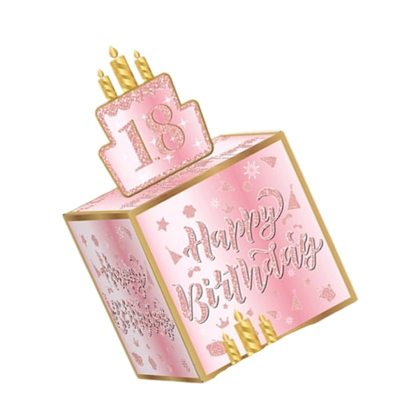 Sinyiin Pull Out Style Birthday Celebration Money Holder Box Reusable Number Inserts Easy Setup Party Decoration For All Ages