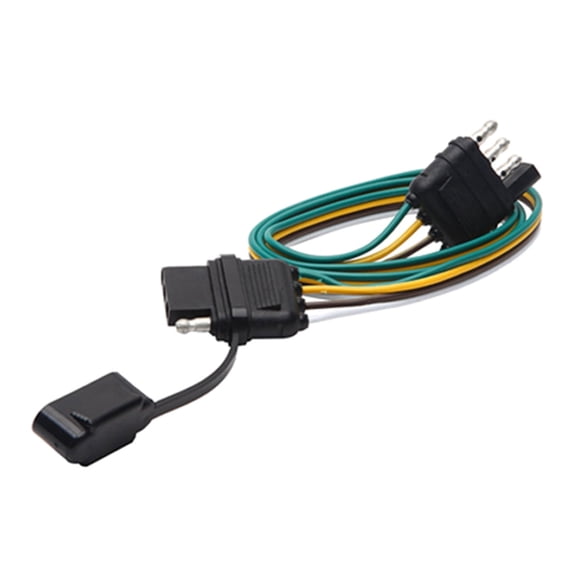 Sinyiin Quick Install Waterproof 4 Way Trailer Socket Adapter Strong ABS Housing Strong 4 Poles Trailer Extension Cable 81cm