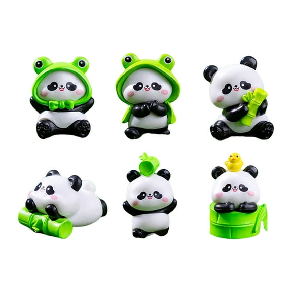 Sinyiin Quirkys Panda Sculptures Compactly Vehicle Dashboards Decorations Desktop Display