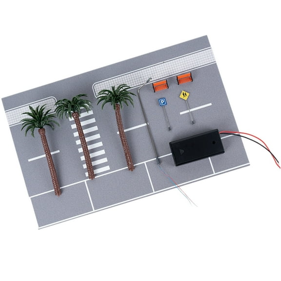 Sinyiin Realistic Road Scene Set Kits for 1:64 Scale Miniature Landscape Crafting Model