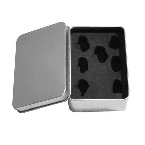 Sinyiin Rectangle Metal Dices Storage Box Playing Card Container Jewelry Poker Storage Case Packing Poker Game Empty Storage Box