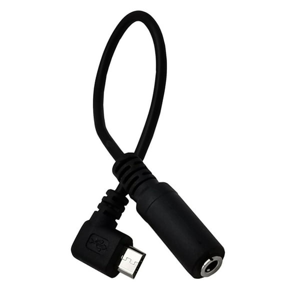 Sinyiin Right Angle Micro USB Male to 3.5mm Jack Audio Adapter Cable Connector Adapter Earphone Connect Phones Cable 0.15M