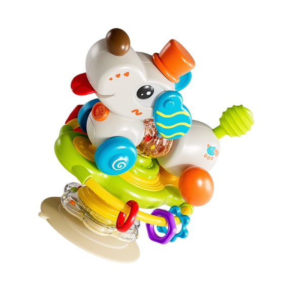 Sinyiin Rotating Spinner Dog Strong Adhesion Suction Cup Toy For Babies Finger Flexible