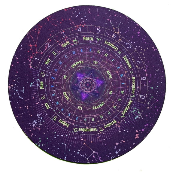 Sinyiin Round Shape 22cm Pendulum Divination Altar Tablecloth Board Game Card Pad Runes Table Cloth Metaphysical Board Game Mat