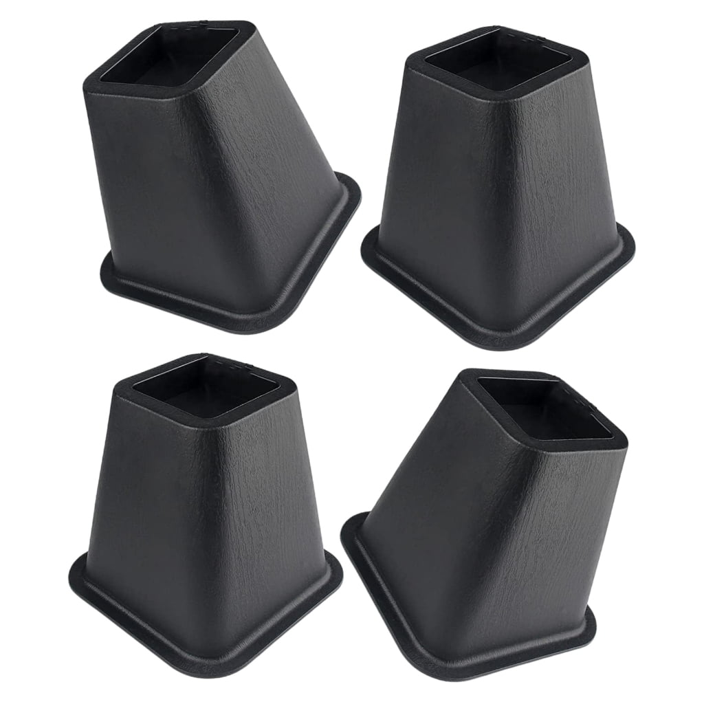 Sinyiin Set of 4 Plastic Bed Risers 6Inch Height Furniture Leg for Desk ...