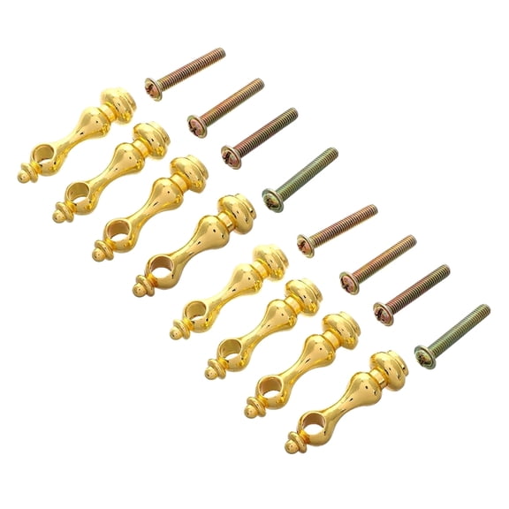 Sinyiin Set of 8 Zinc Alloy Furniture Connectors for Glass Railing and Cabinet