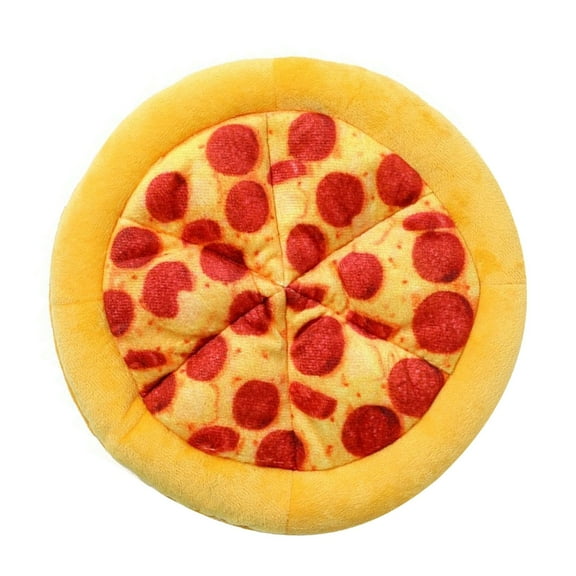 Sinyiin Soft Plush Pizza Pet Toy Realistic Pizza For Small Dog Indoor Entertainment Gift