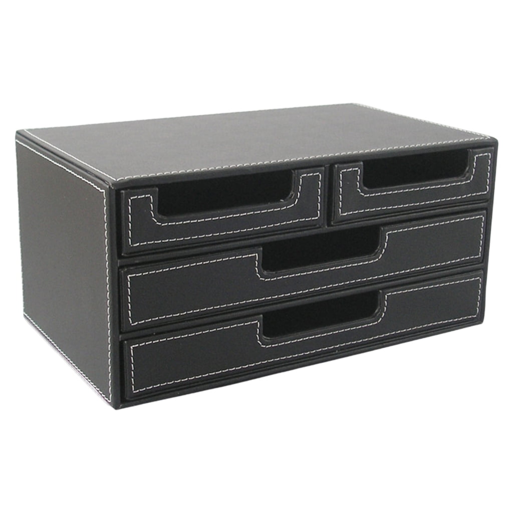 Sinyiin Space Saving Office Organizer PU Leather Desk Organizer with 4 ...