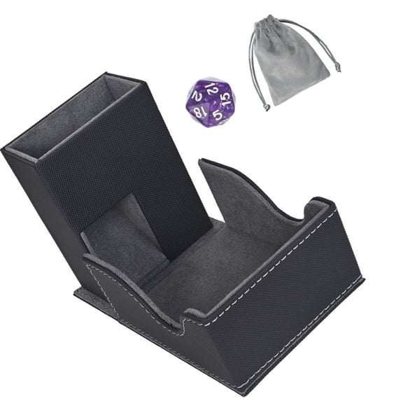 Sinyiin Space Saving Rollable Dices Storage Box With Anti Slip Base for RPG and Game Night