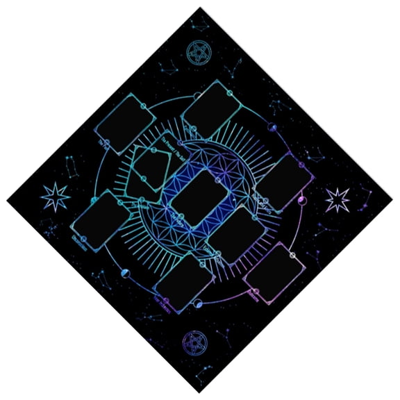 Sinyiin Square Shape Pendulums Divinations Mats Altar Tablecloth Board Game Card Pad Runes Table Cloth Mysterious Board Game Mat