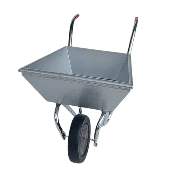 Sinyiin Stable Metal Miniature Farm Cart with Rolling Wheels For 1/12 Doll House Garden And Easy Assembly Scene Display Decors