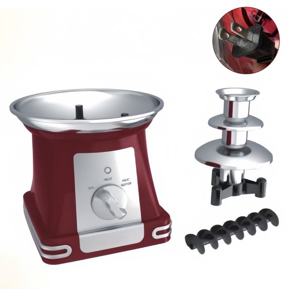 Sinyiin Stainless Steel Chocolate Melting Fountain Efficient Heating System Quiet Operation Fondue Maker for Event Gatherings