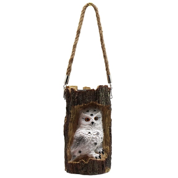 Sinyiin Stump Owl Lawn Hanging Night Light Solar Powered Garden Lawn Lamp Outdoor LED for Creative Decorative Landscape for Path Lawn Patio Waterproof Lighting Decor Accessories