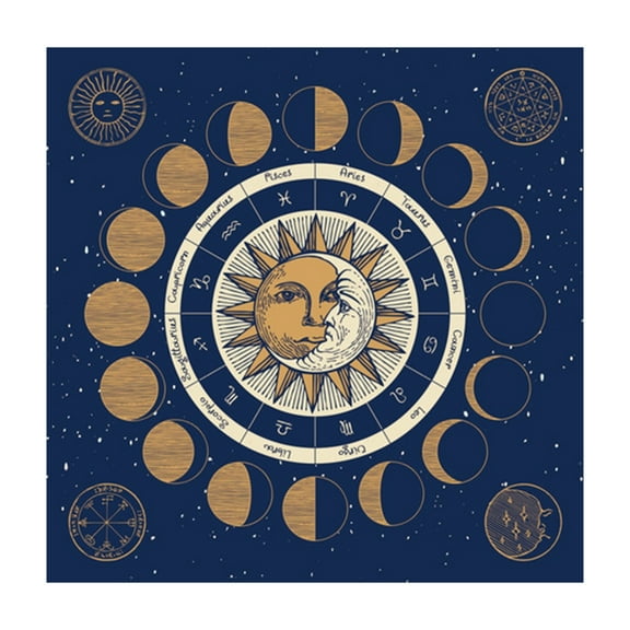 Sinyiin Table Cover 3 Sizes Option Oracles Game Mat Square Pendulums Altar Table Cloth