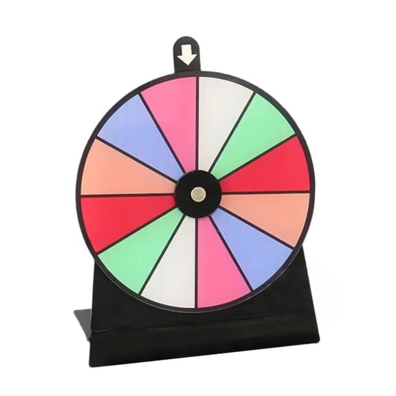 Sinyiin Tabletop Prize Turntable Erasable Reusable Fortune Wheel Lucky Draws Roulette Wheel Tabletop Lottery Machine Turntable