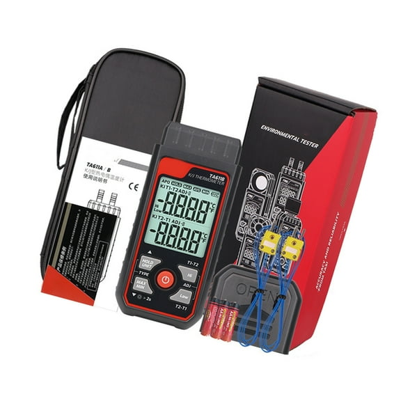 Sinyiin Two Input Channel Digital Heat Gauge for T/C Style Detectors with Sensors Extensive Heat Scale Notification Feature Commercial Domestic Use