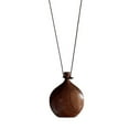 thumbnail image 1 of Sinyiin Vintage Wood Liquor Flask Pendant Necklace with Adjustable Slide Knots Wood Flagon Pendant Jewelry for Ethnic Fashion, 1 of 14