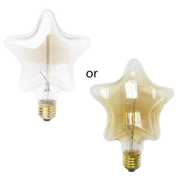 Sinyiin Vintage decorative light bulb e27 star/heart incandescent bulb retro edison bulb