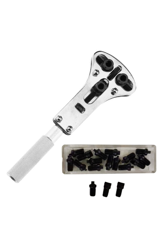 Watch Back for Case Opener with 18 Pieces Parts 3 Point Wrench Screw for Case Re