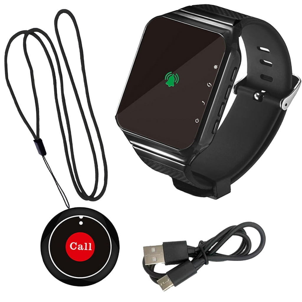 Sinyiin Waterproof Emergency Wireless Nurse Call Bracelet Calling Pager ...