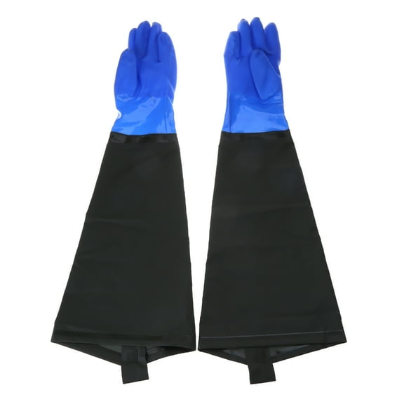 Sinyiin Waterproof and Wear resistant Long Waterproof Rubber Gloves Keep Your Arms Dry and Safe Fishery,Aquarium Gloves