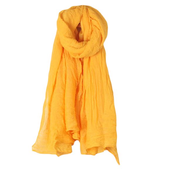 Sinyiin Womens Solid Color Large Sheer Scarf Wrap Shawl Soft Cotton Linen Summer Lightweight Big for Head Scarves Rich Color Cho