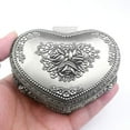 thumbnail image 1 of Sinzyo Heart-Shaped Emboss Alloy Metal Music Box Wind Up Movement Musical Boxs for Christmas/Birthday/Valentine's Day Gift ( Tune ; Howl's Moving Castle ,Merry Go Round of Life）, 1 of 6