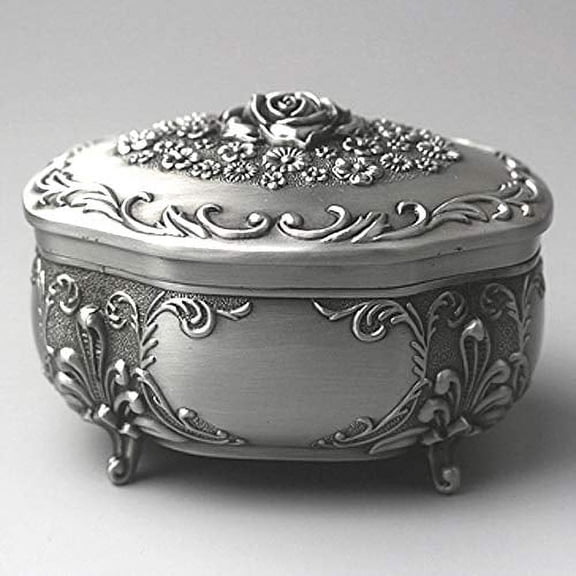 Sinzyo Oval Emboss Alloy Metal Music Box Wind Up Movement Musical Boxs for Christmas/Birthday/Valentine's Day Gift (Tune ; Anastasia,Once Upon a December)