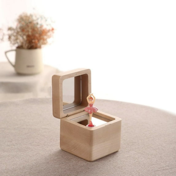 Sinzyo Wooden Ballerina spinning dancing girl music Box Music box ( Swan lake ) Creativity For Frends Girl and Children Birthday Gift