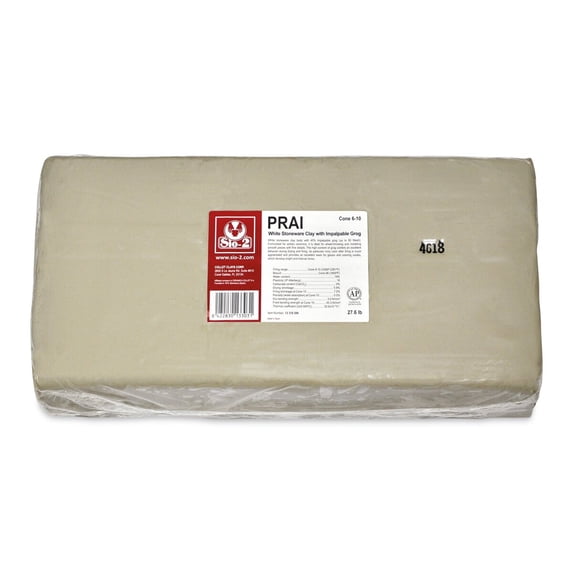 Sio-2 PRAI White Stoneware Clay - 27.6 lb
