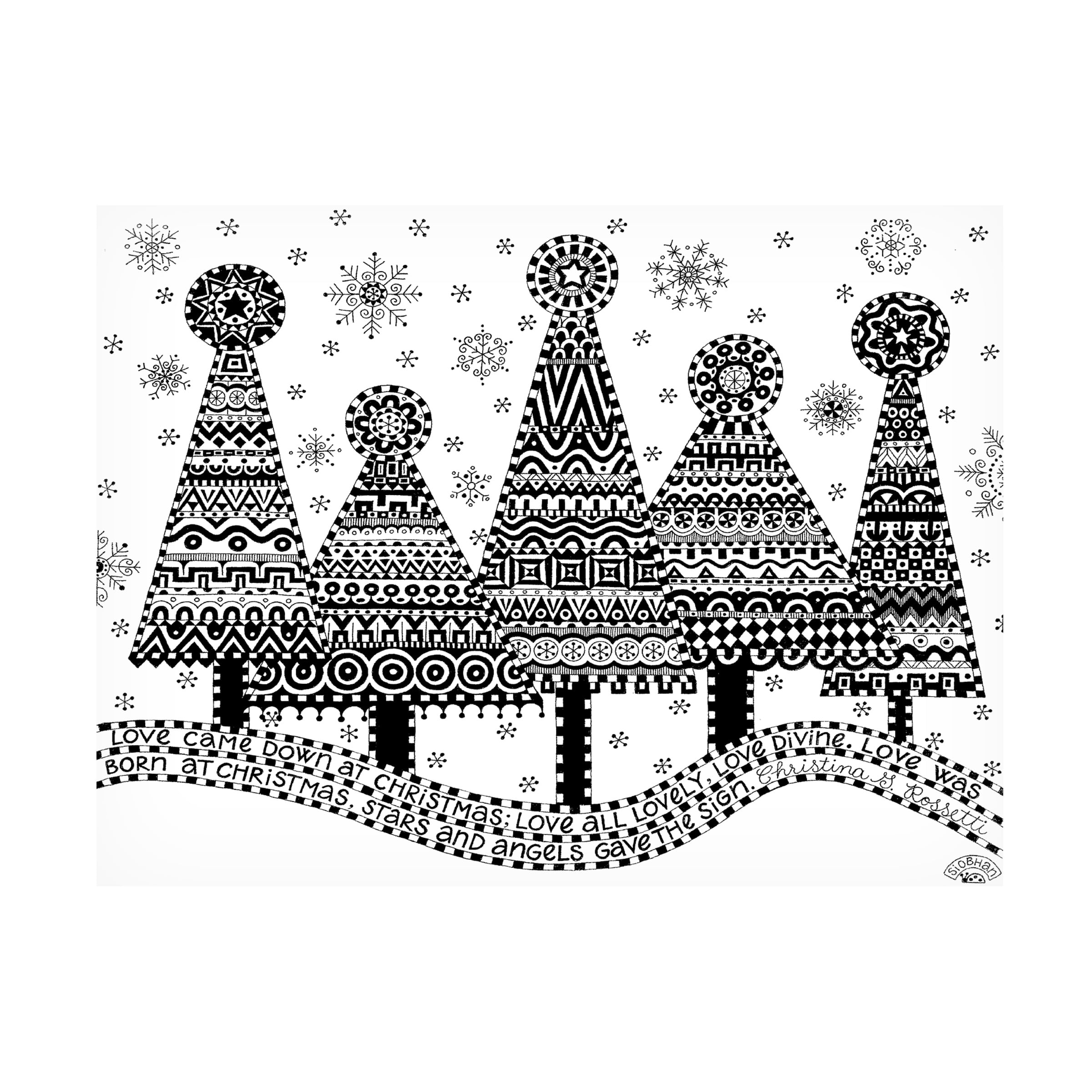 Siobhan 'Christmas Trees' Canvas Art