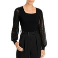 thumbnail image 1 of Sioni Womens Lace Sleeves Square Neck Pullover Top, 1 of 2