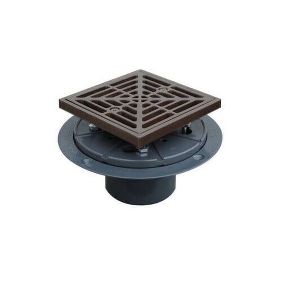 Sioux Chief 821-200PRBQ Shower Drain Ring and Square Metal Strainer, ORB Finish