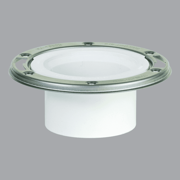 Sioux Chief Open PVC Closet Flange With Stainless Steel Ring - Single Pack  Residential Use, Standard Application